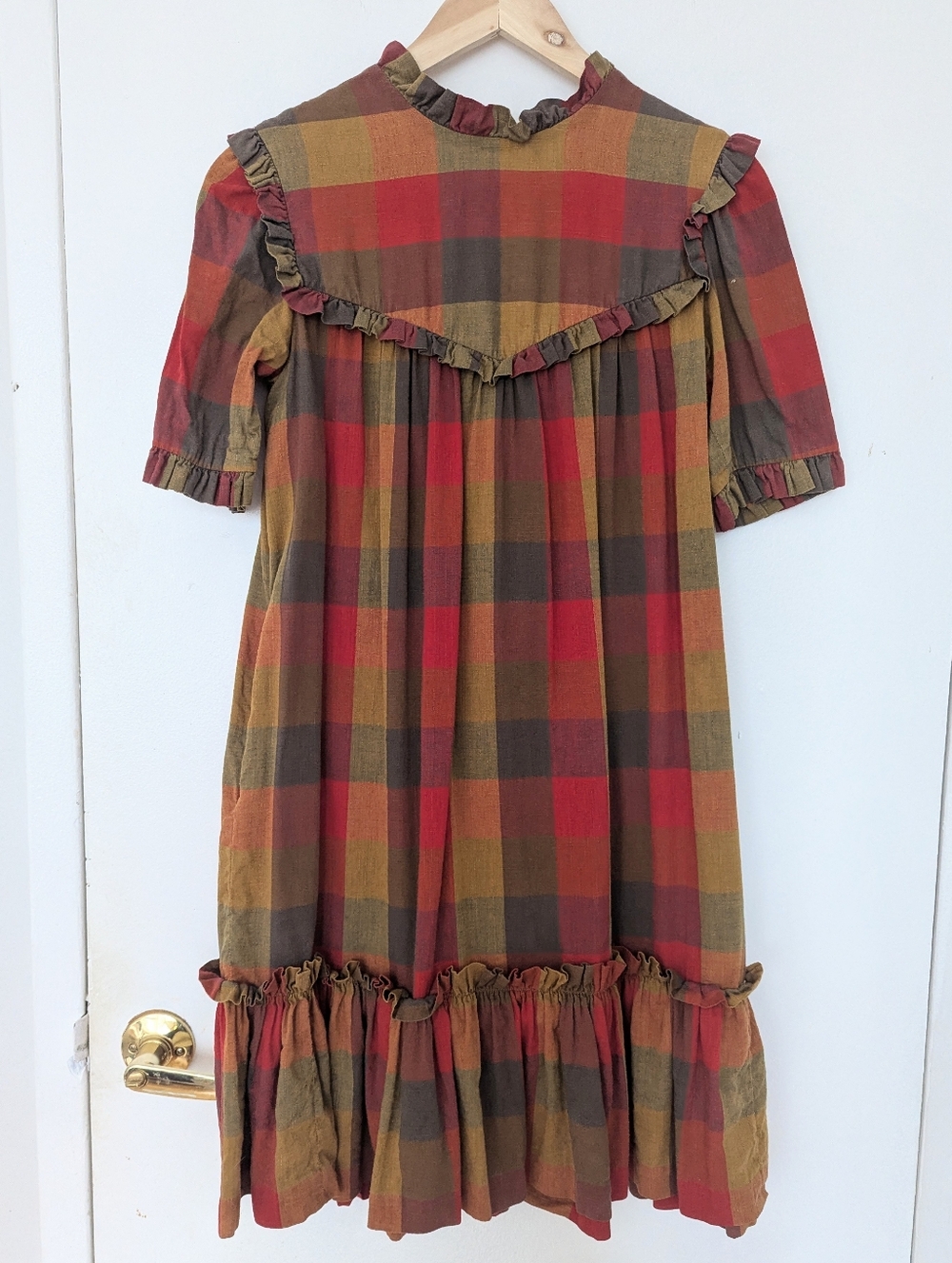 Vintage 60's Plaid Dress XS